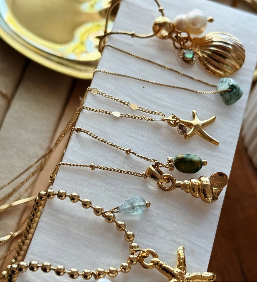 Collar concha y dijes