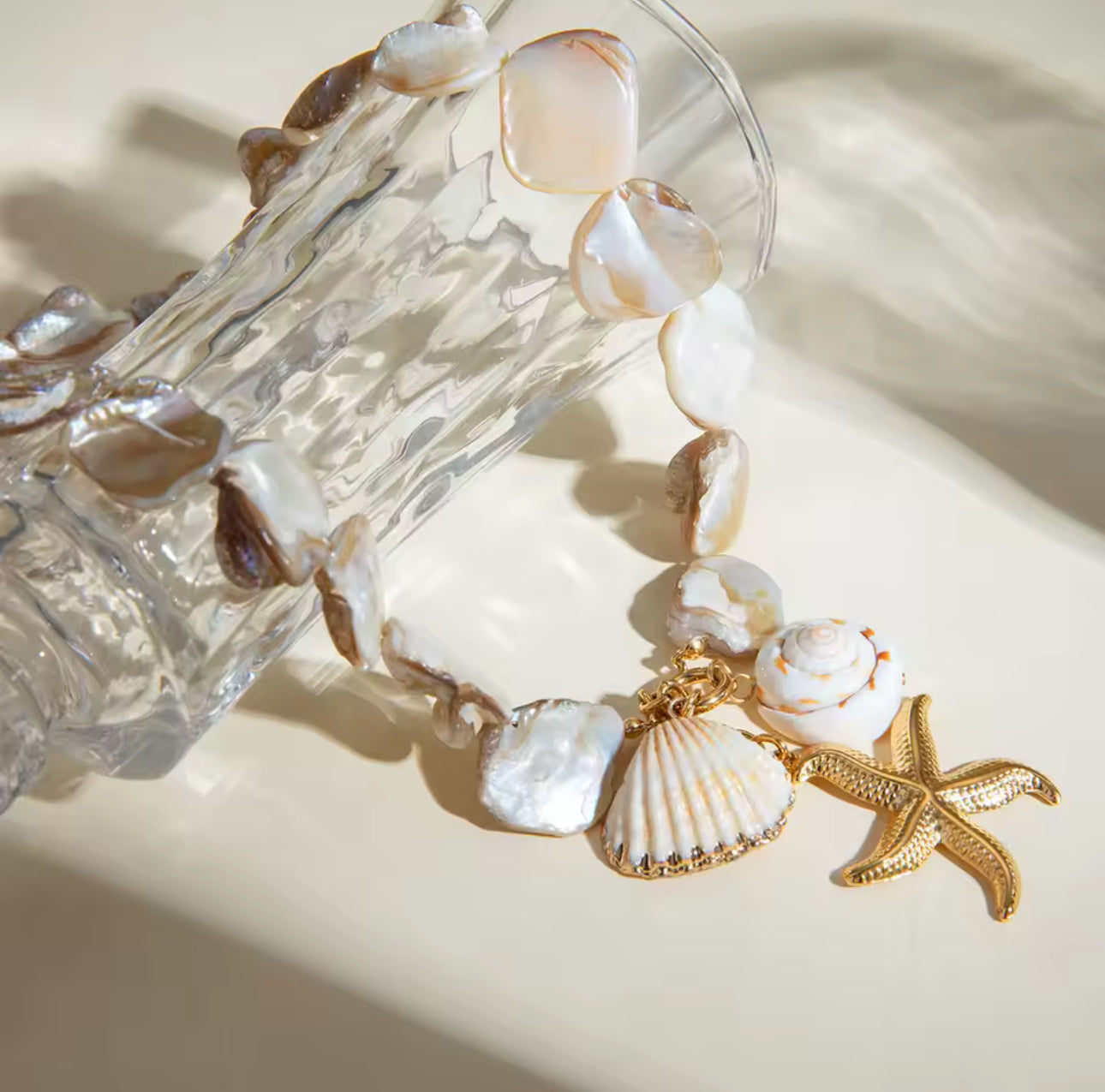 Collar mar perlas