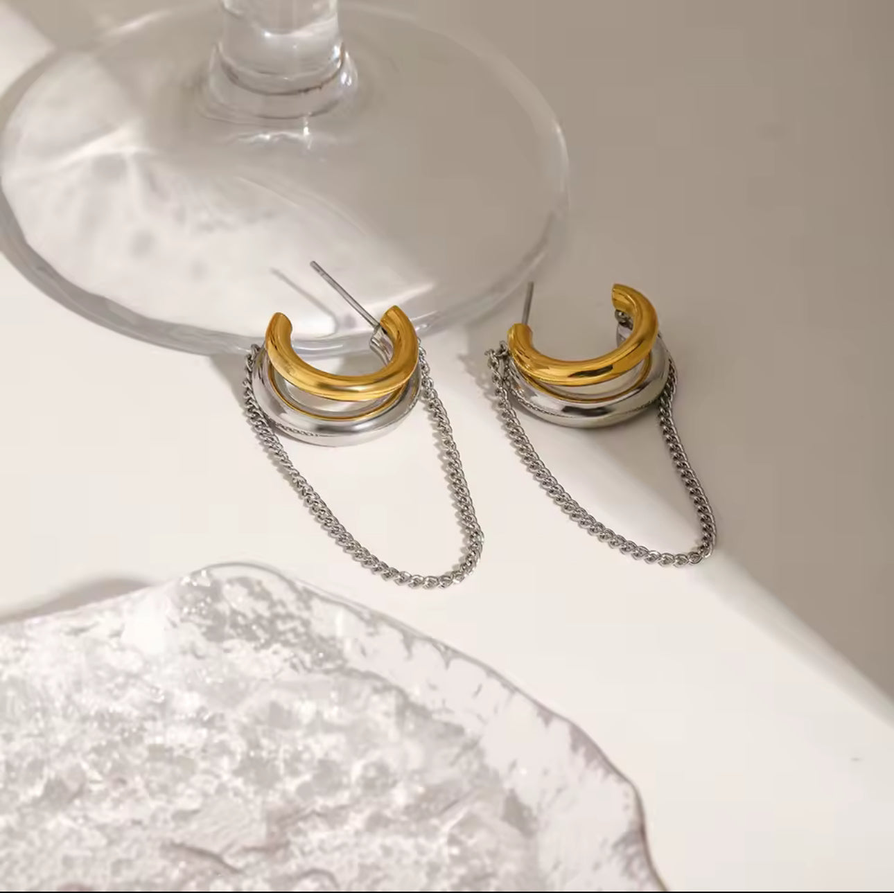 Arracada bicolor chain