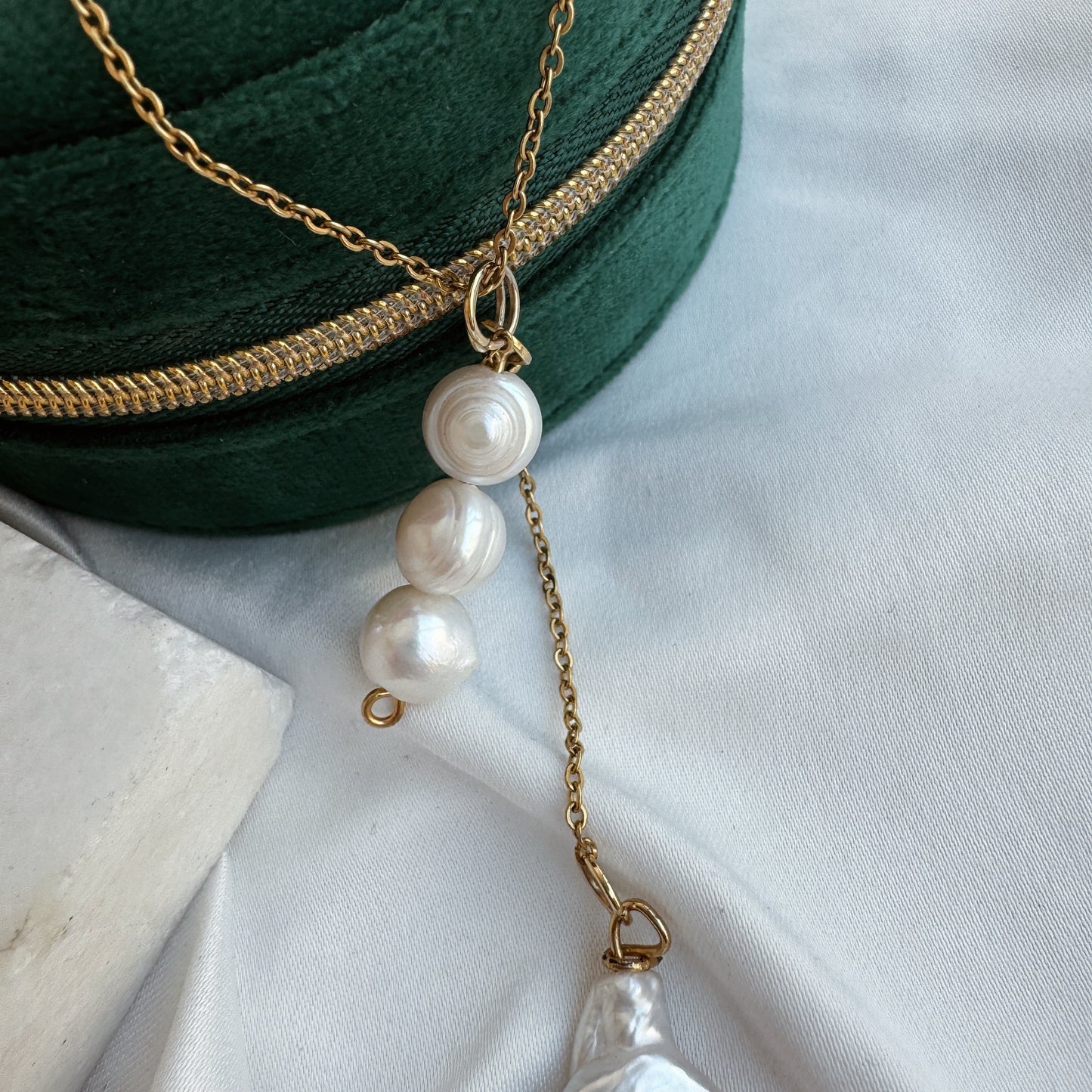 Collar colgante perlas