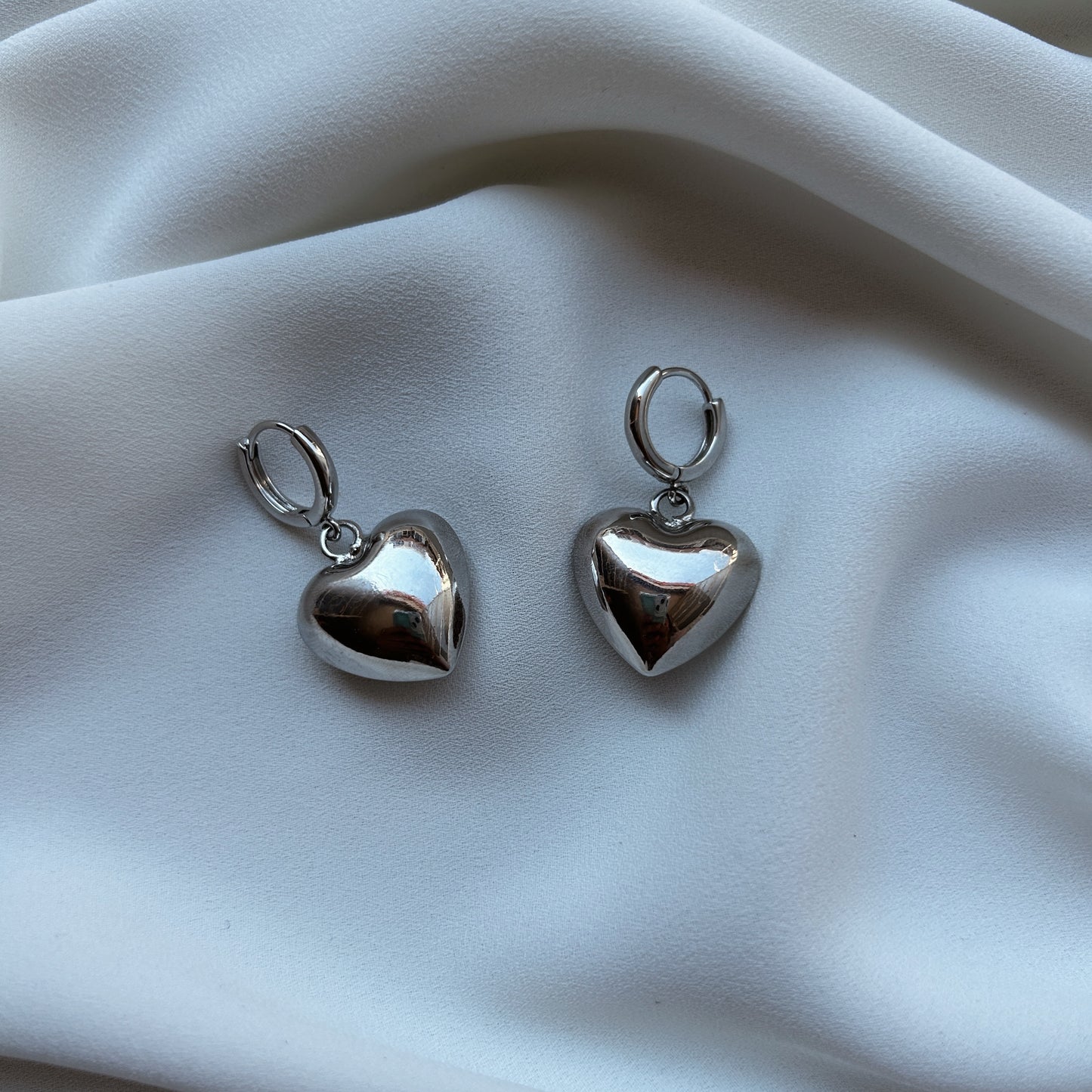 Aretes corazón Chunky