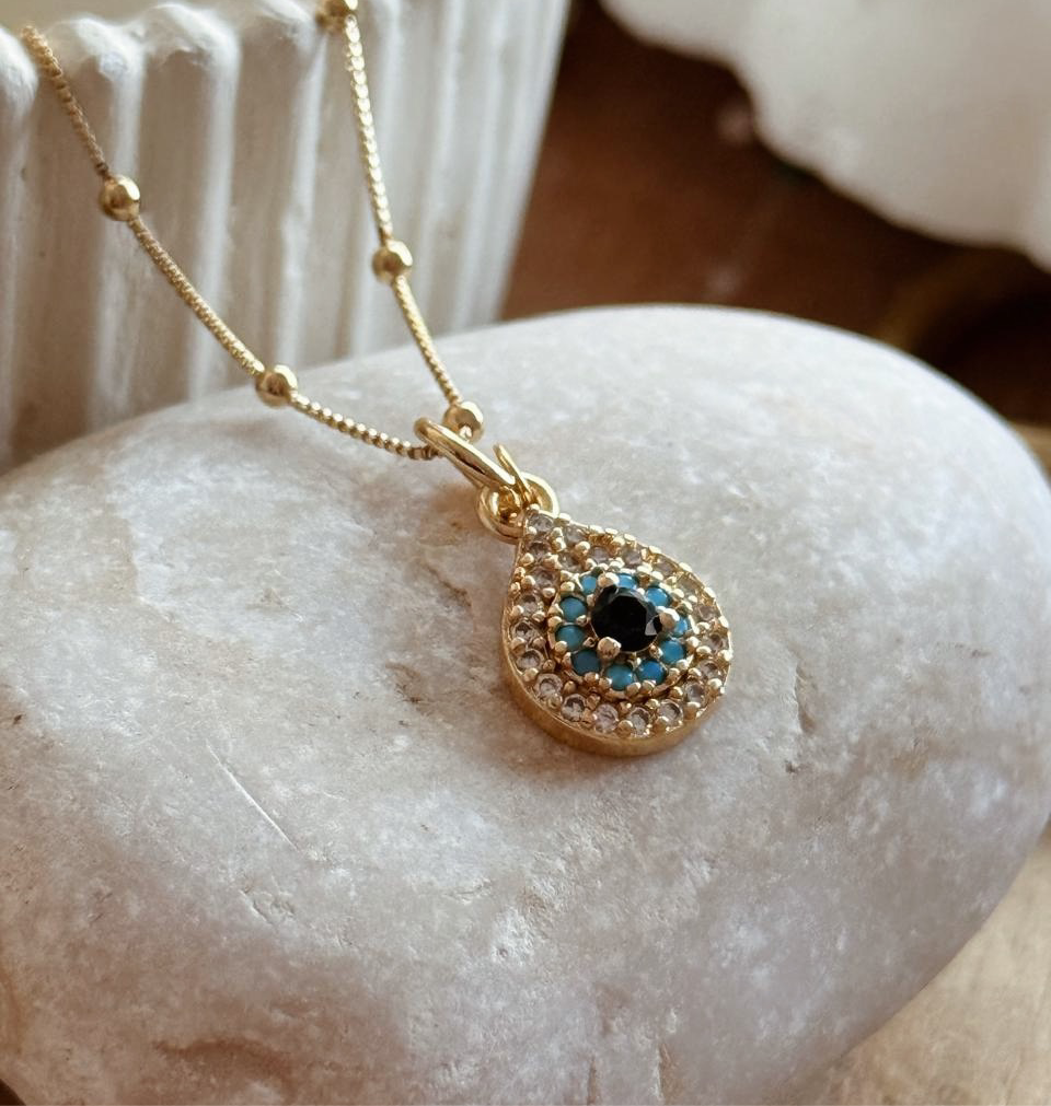 Collar ojo azul