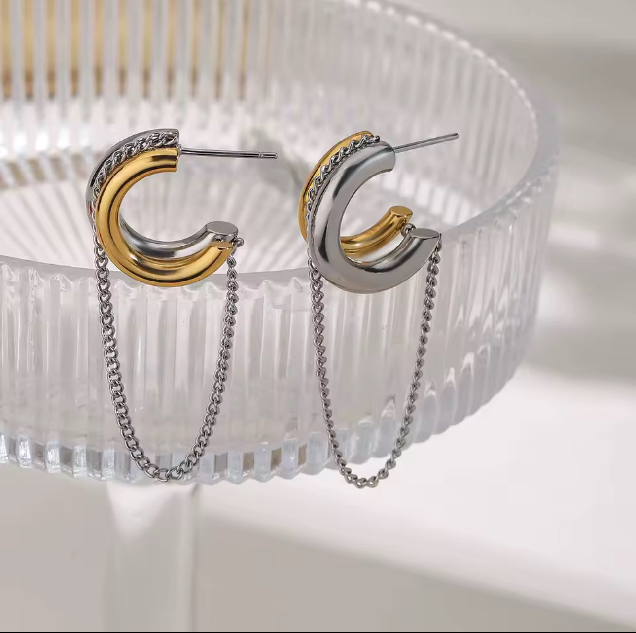 Arracada bicolor chain