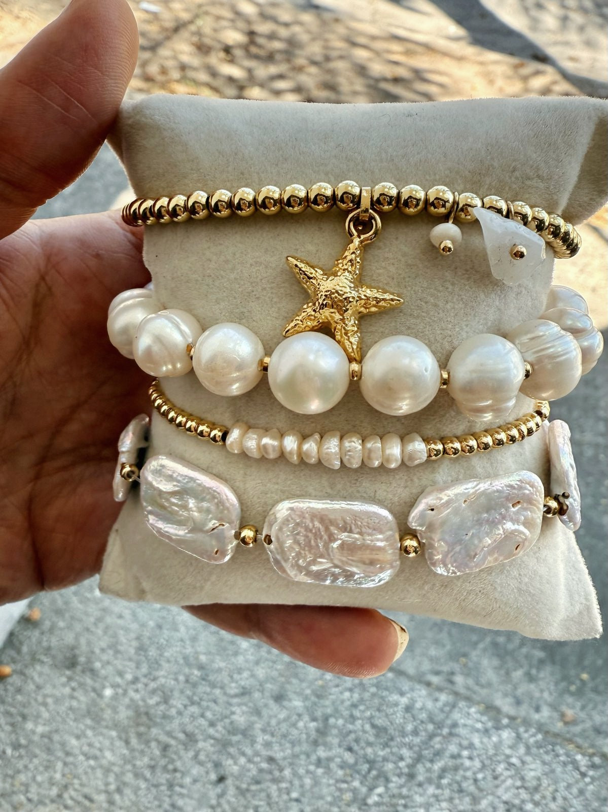 Pulsera perla grande