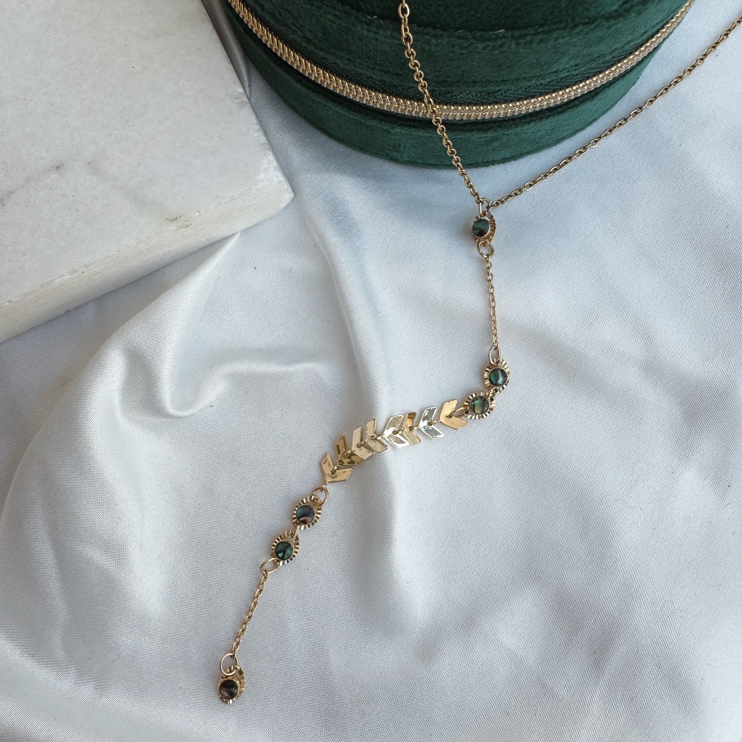 Collar abulon colgante