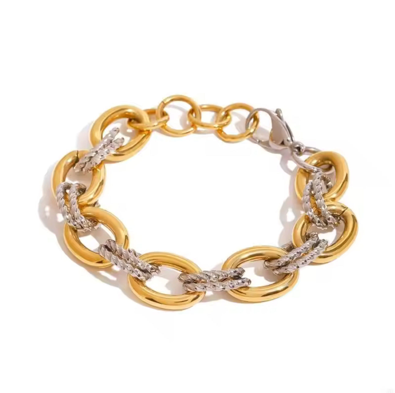 Pulsera bicolor chunky