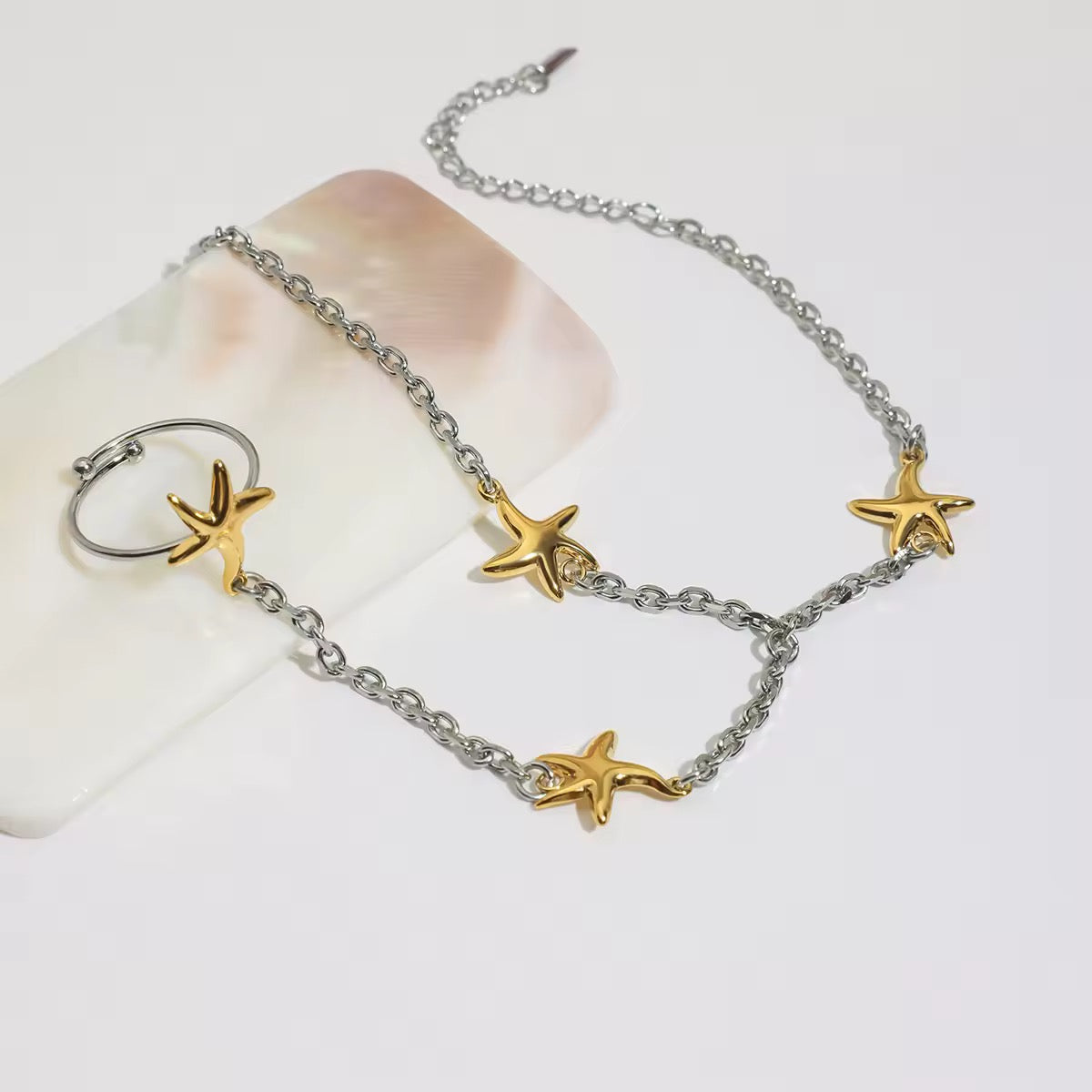 Hand bracelet Estrellas bicolor