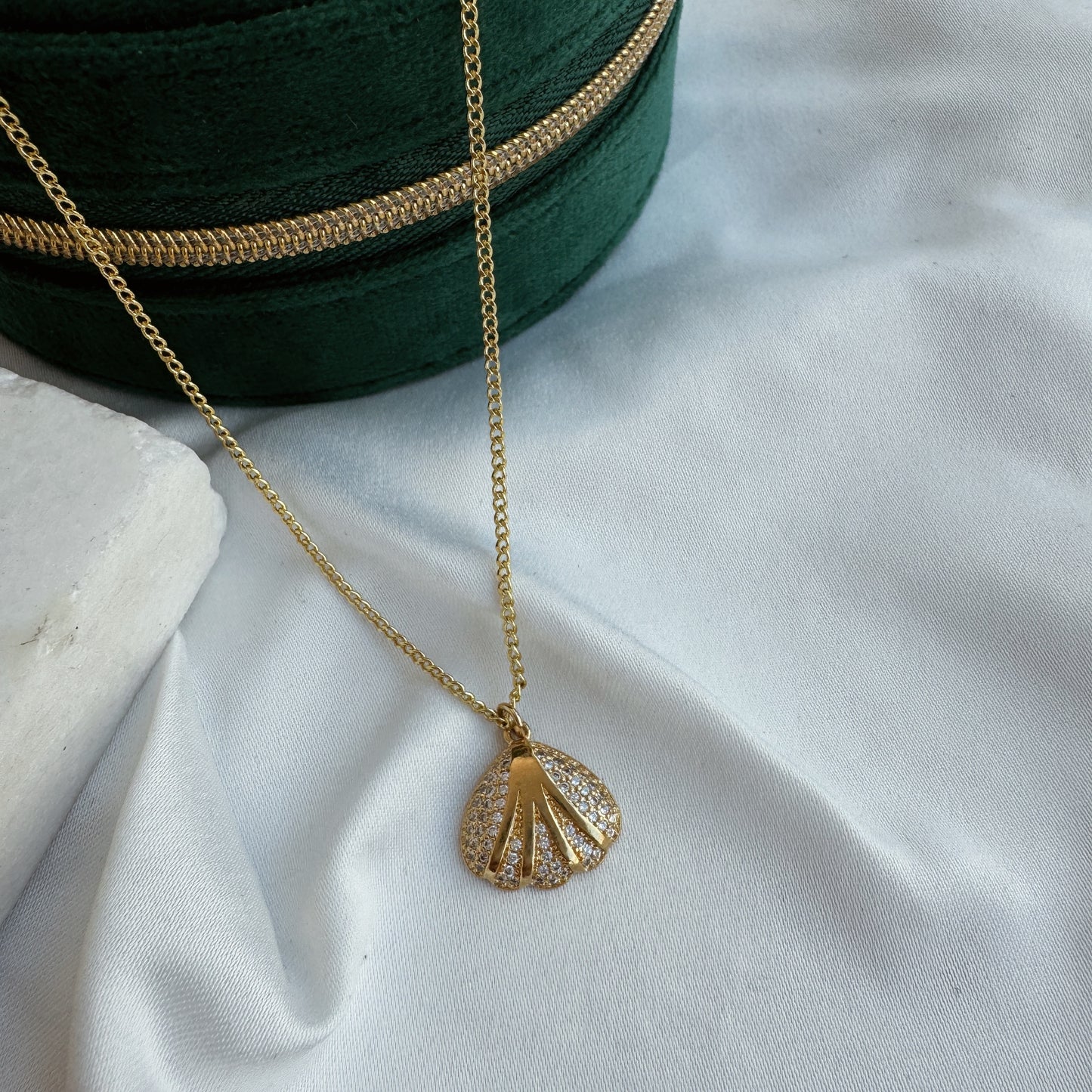 Collar concha circonia