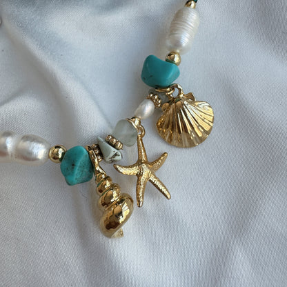 Collar piedras azul