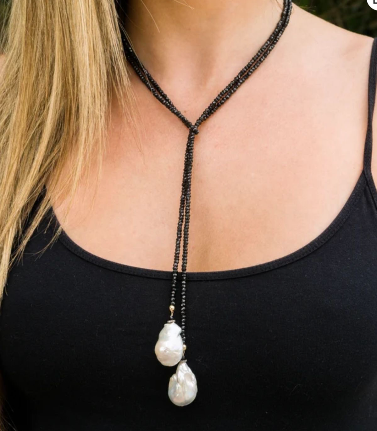 Collar infinito 2 perlas