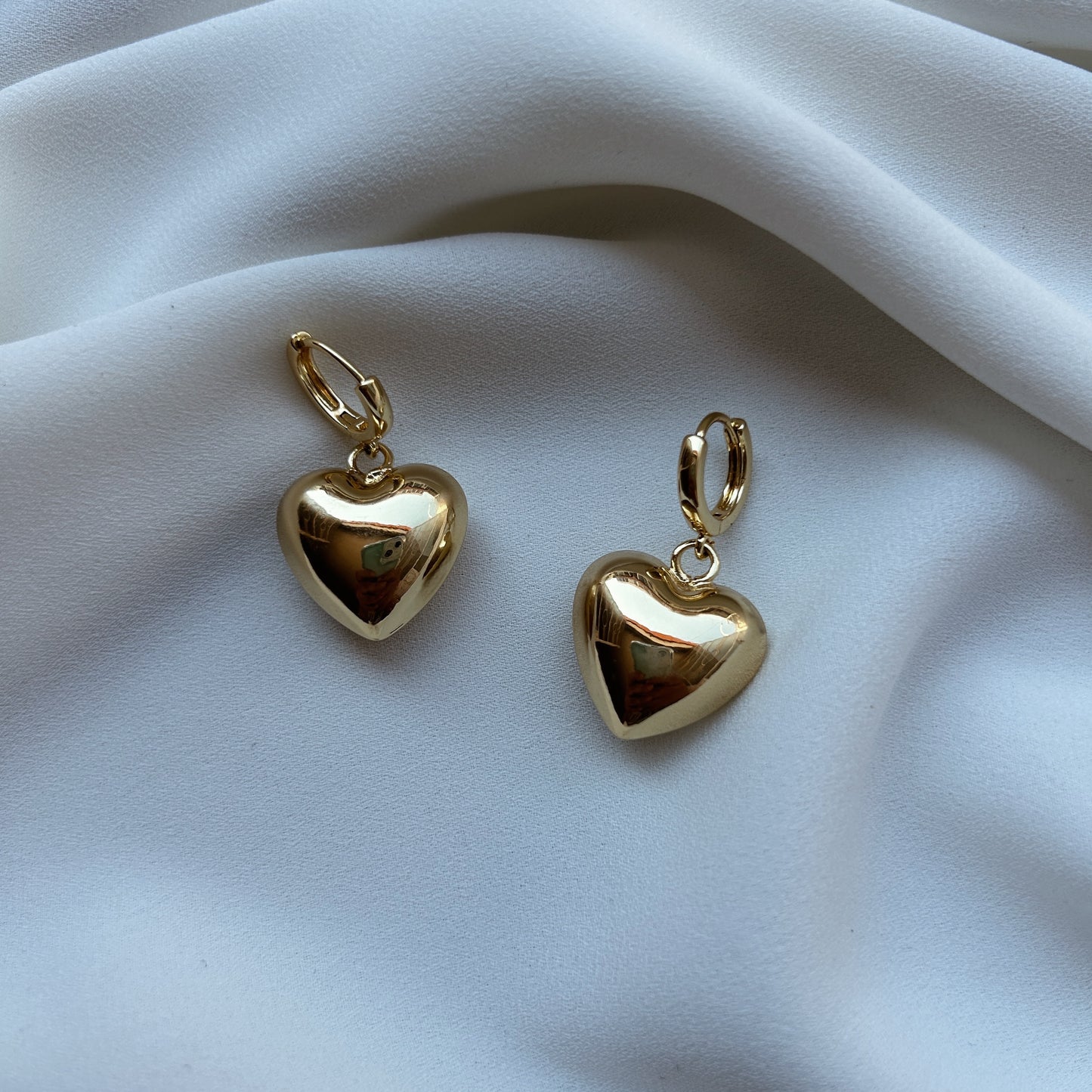 Aretes corazón Chunky
