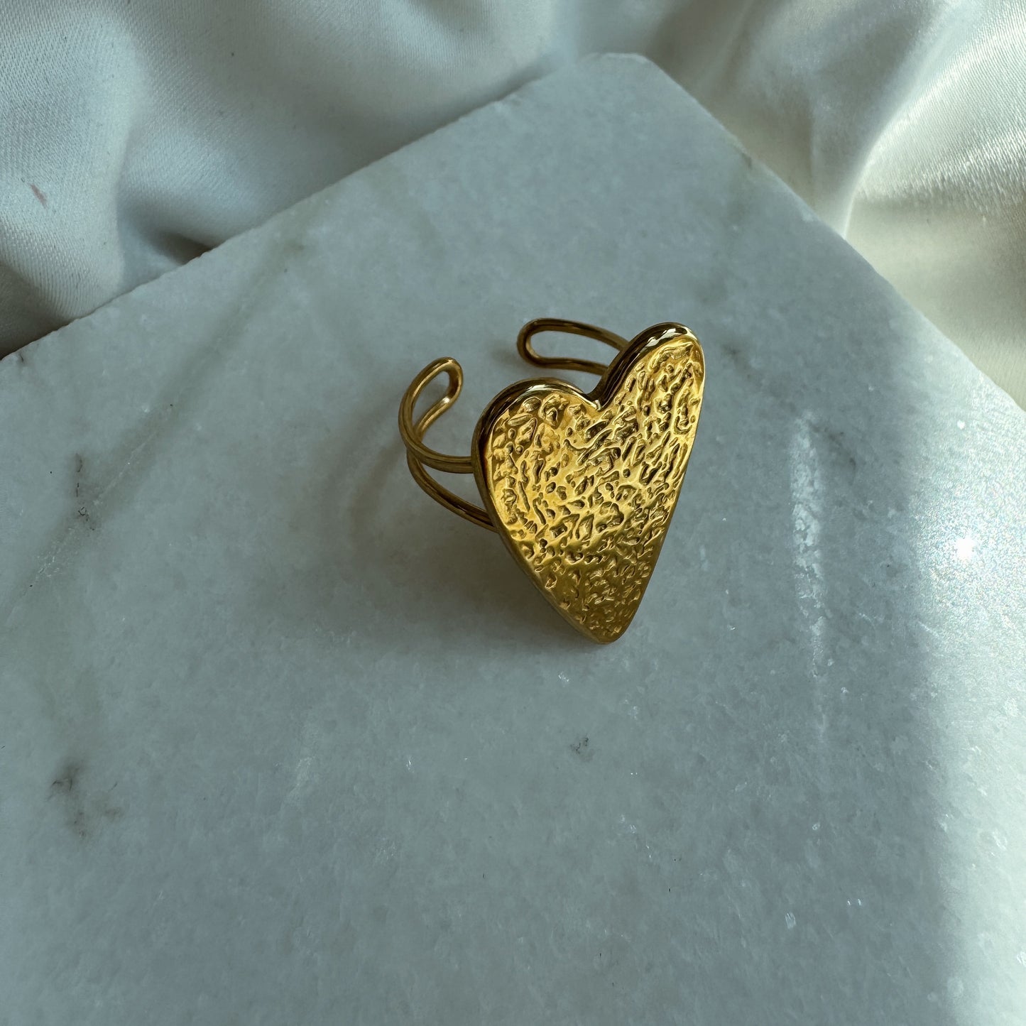Anillo corazón textura