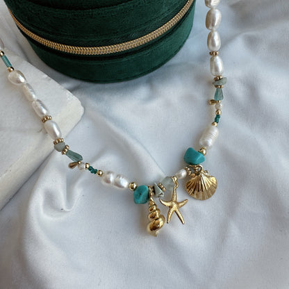 Collar piedras azul