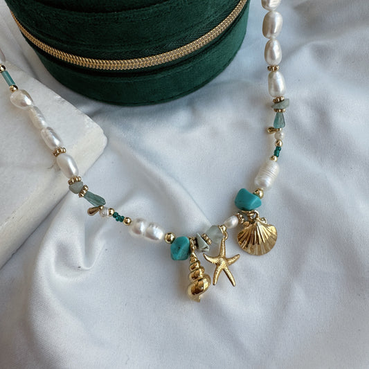 Collar piedras azul