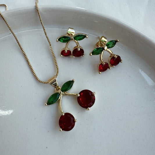Conjunto cereza cristal