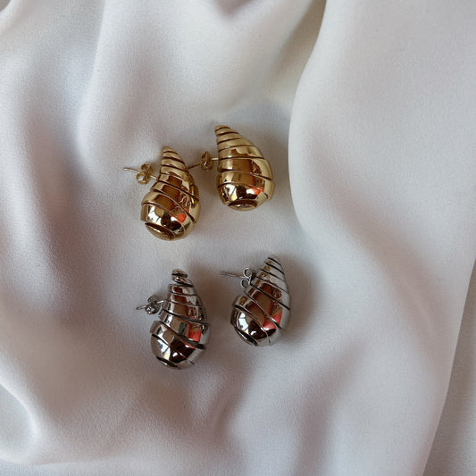 Aretes gota caracol