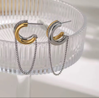 Arracada bicolor chain
