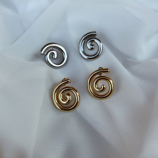 Aretes espiral chicos