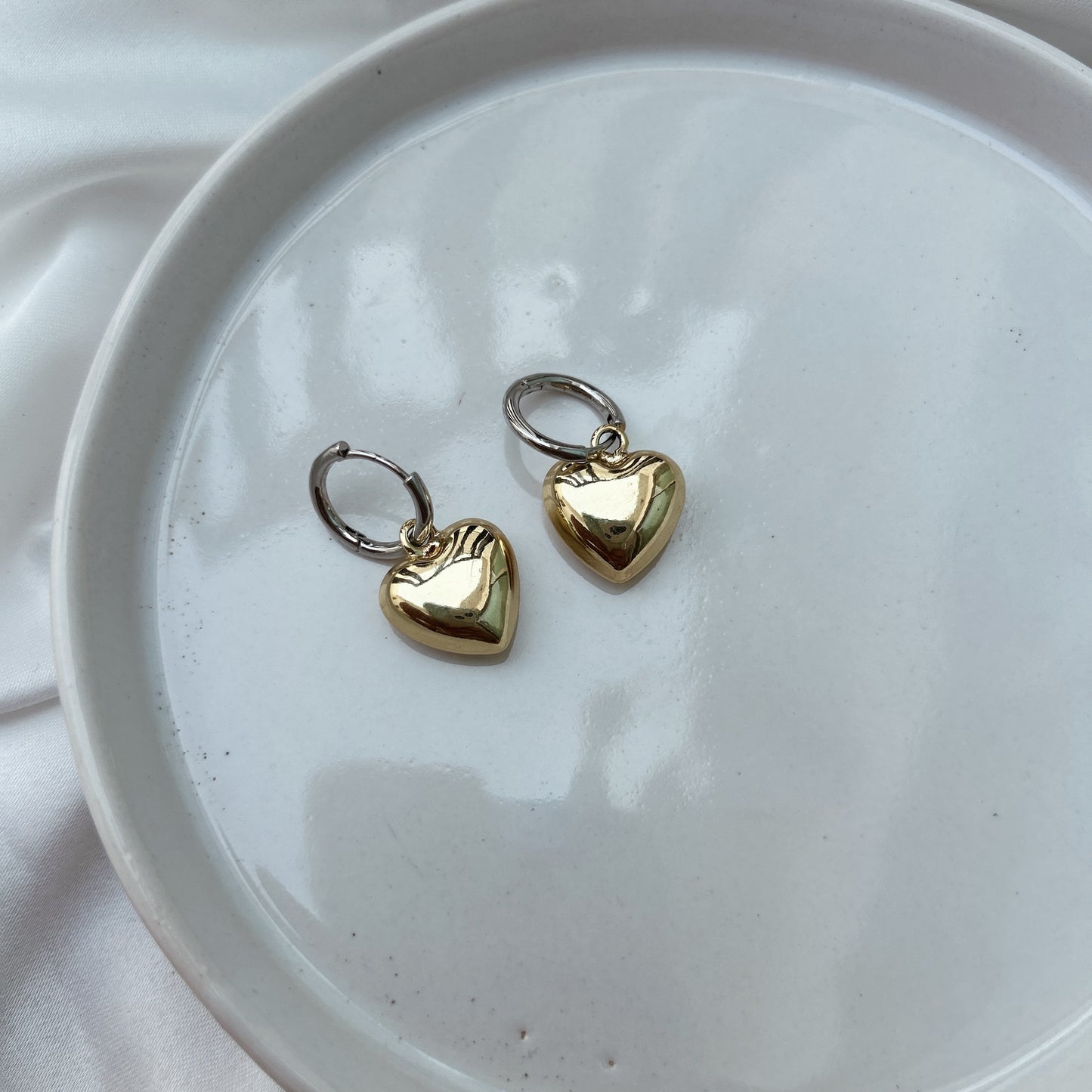 Aretes corazón mixto