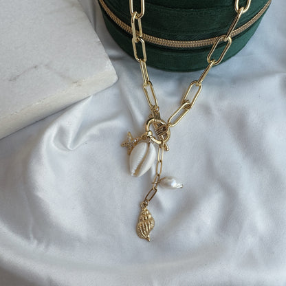 Collar dijes de mar colgante
