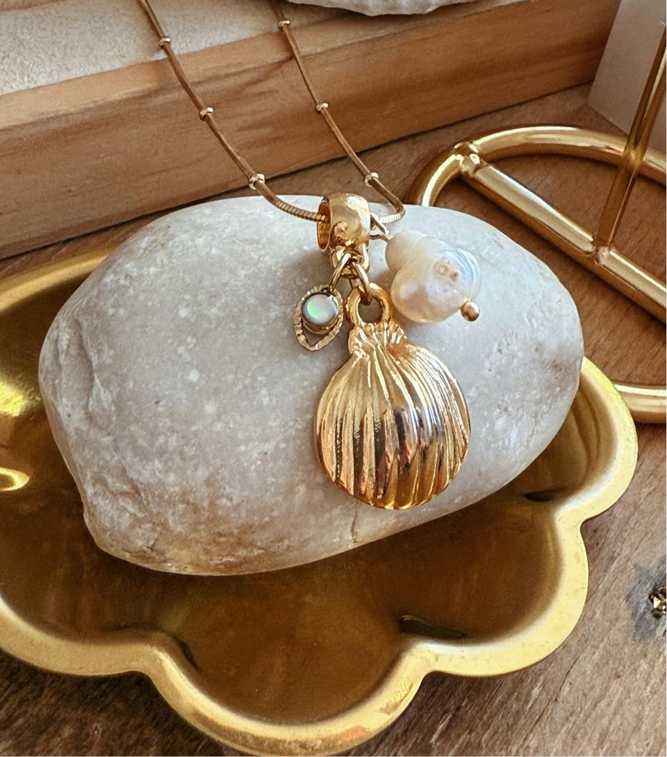 Collar concha y dijes
