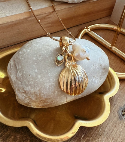 Collar concha y dijes
