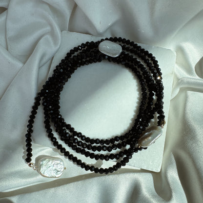 Collar infinito 3 perlas