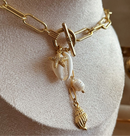 Collar dijes de mar colgante