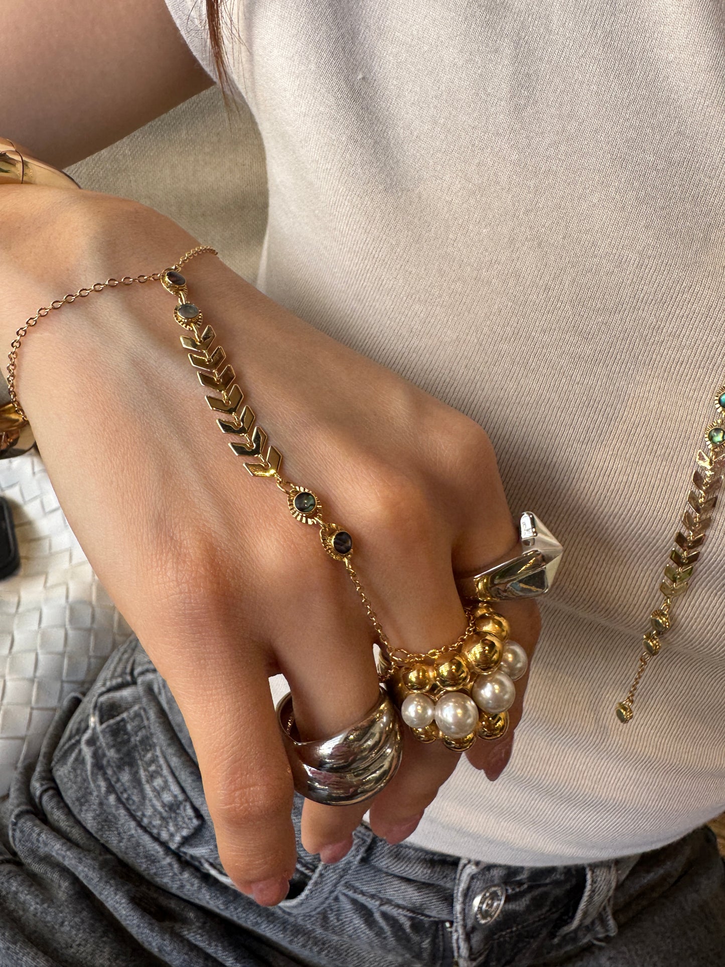 Hand bracelet abulon