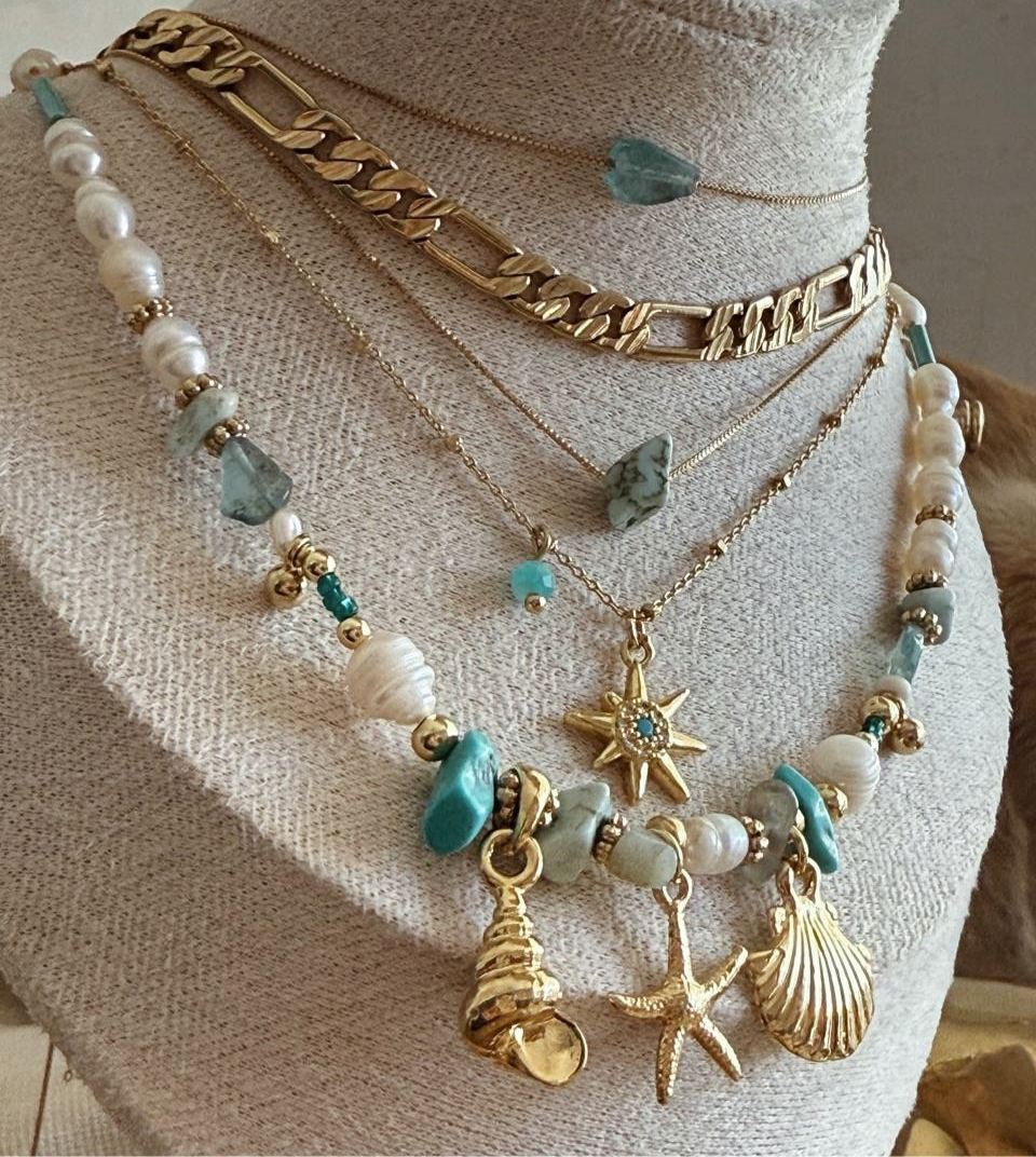 Collar piedras azul