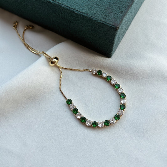Pulsera tenis bicolor
