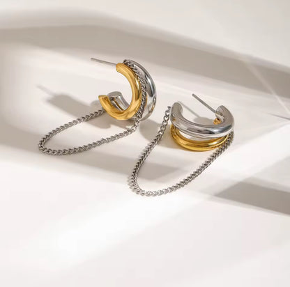 Arracada bicolor chain