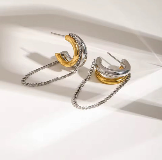 Arracada bicolor chain