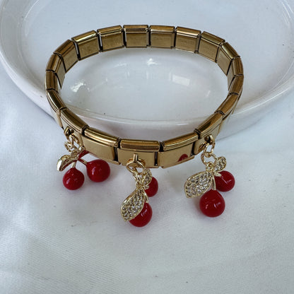 Pulsera italiana cerezas 2