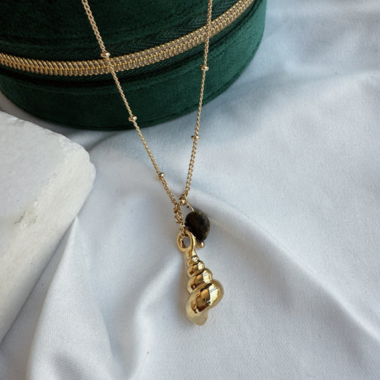 Collar caracol y piedra