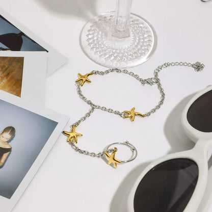 Hand bracelet Estrellas bicolor