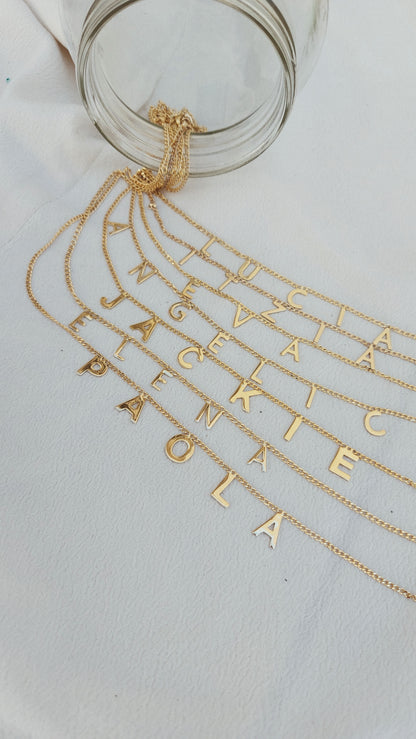 Collar de letra soldado