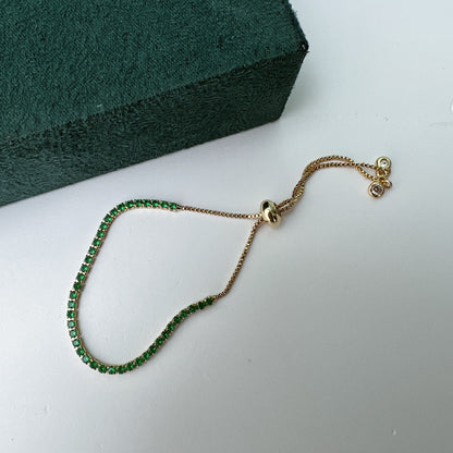 Pulsera circonia delgada