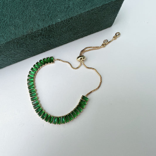 Pulsera circonias gruesa