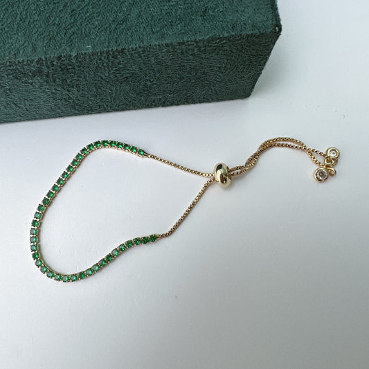 Pulsera circonia delgada